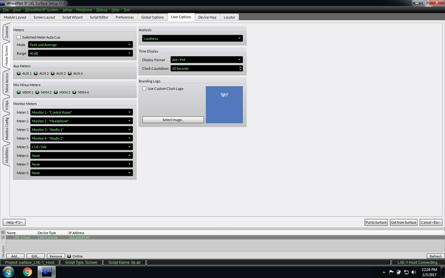 Home screeen config 
