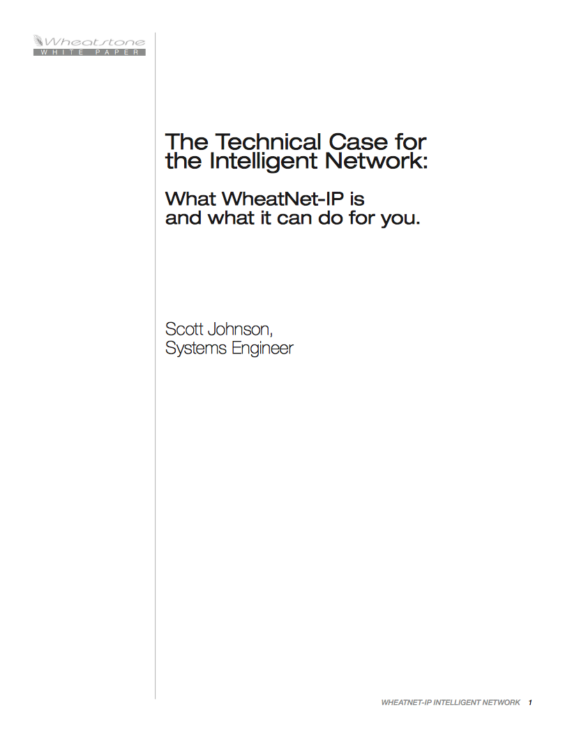 The Technical Case for the Intelligent Network