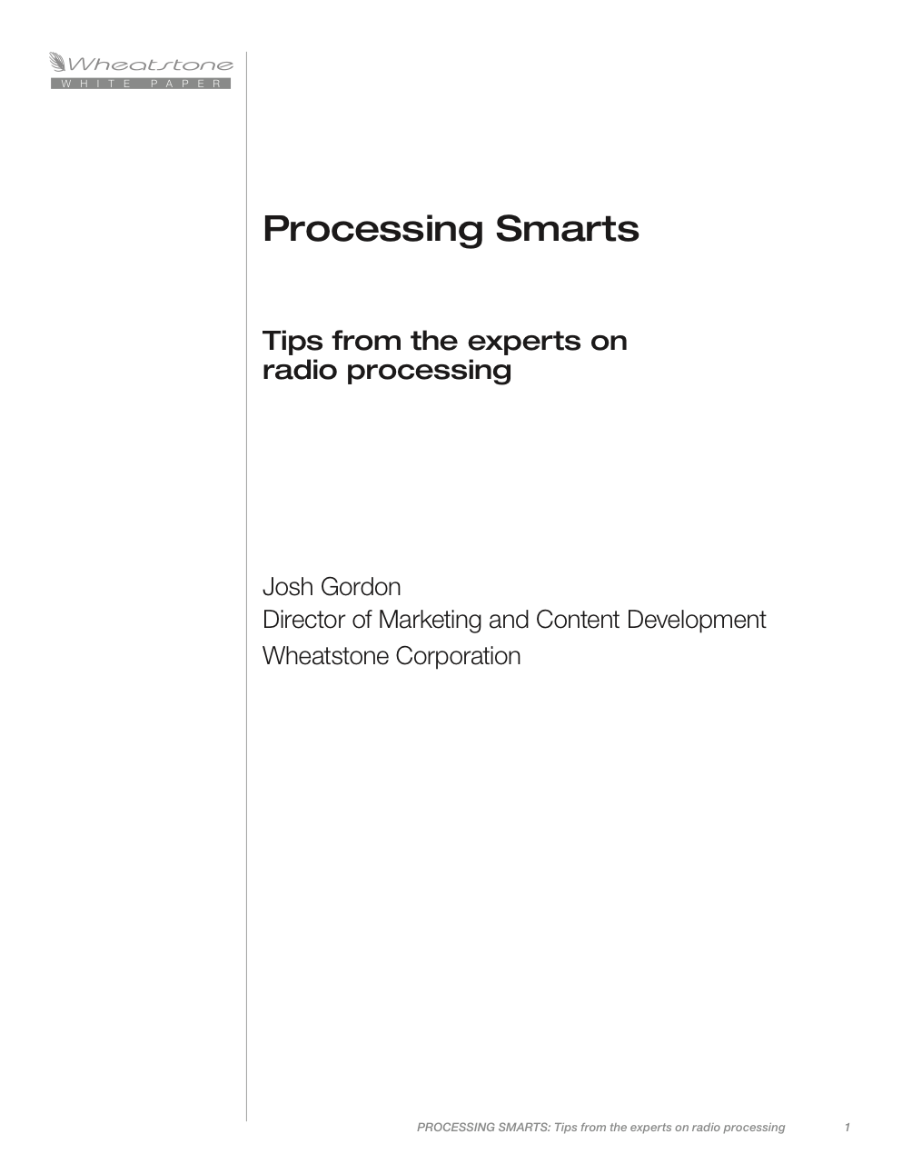 Processing Smarts: Tips from the Experts White Paper